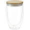 Tasse en verre Easton avec couvercle en bambou FSC 12oz