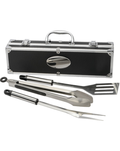Ensemble BBQ 3 pièces dans un coffret en aluminium