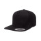 Casquette snapback classique à visière plate structurée à 5 panneaux pour adulte